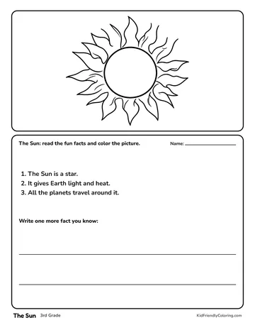 The Sun coloring page