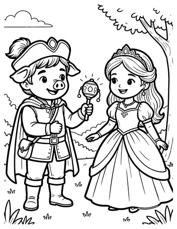 The Swineherd coloring page