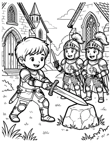 The Sword in the Stone coloring page