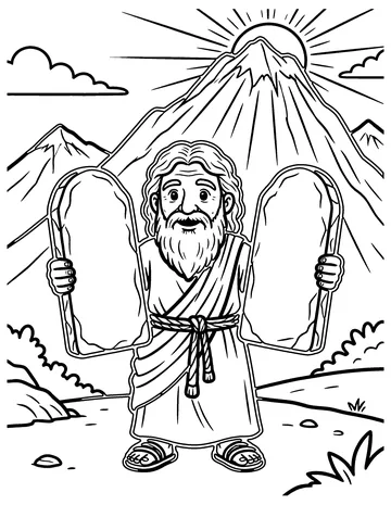 The Ten Commandments coloring page
