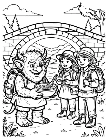 The Troll Under the Bridge coloring page