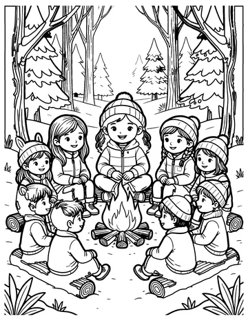 The Twelve Months coloring page
