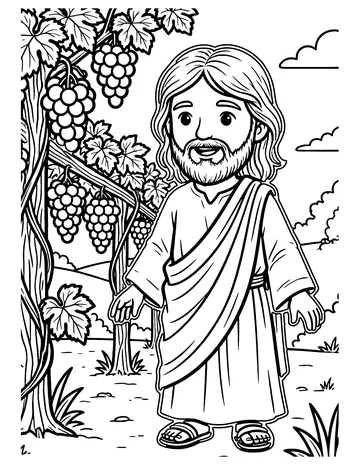 The Vine and the Branches coloring page