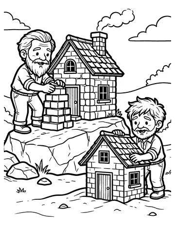 The Wise Builder coloring page