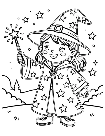 The Wizard's Spell coloring page