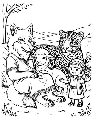 The Wolf and the Lamb coloring page