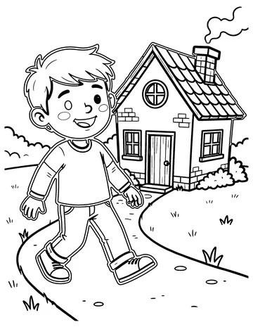 There Was a Crooked Man coloring page