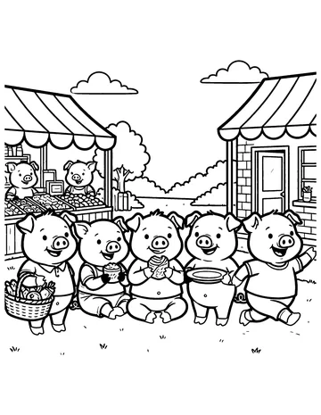 This Little Piggy coloring page