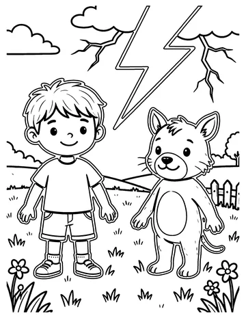 Thunderstorm coloring page