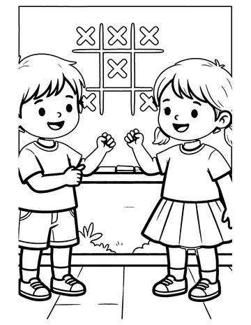 Tic-Tac-Toe coloring page