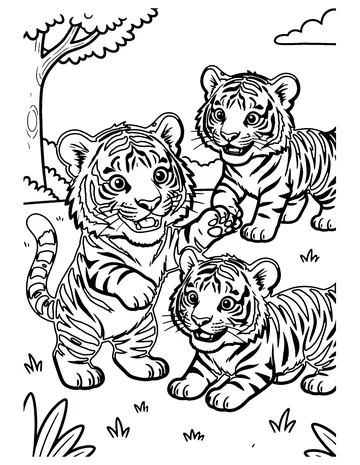 Tiger Cubs coloring page