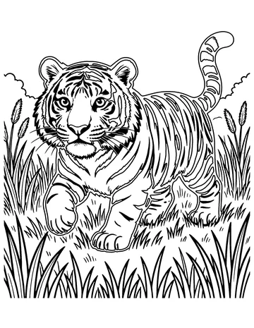 Tiger coloring page