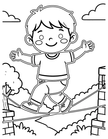 Tightrope Walker coloring page