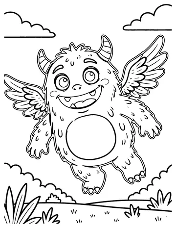 Tiny Winged Monster coloring page