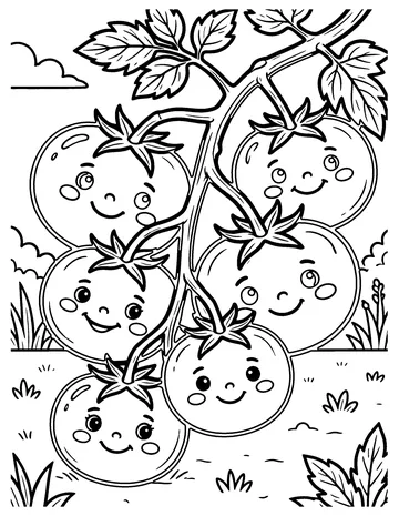 Tomatoes coloring page