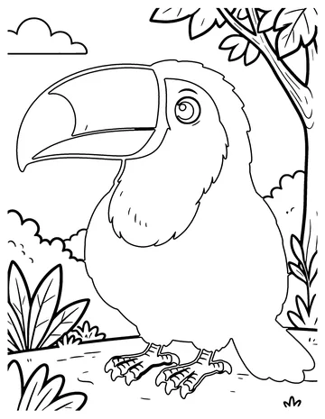 Toucan coloring page