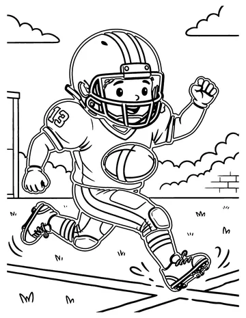 Touchdown coloring page