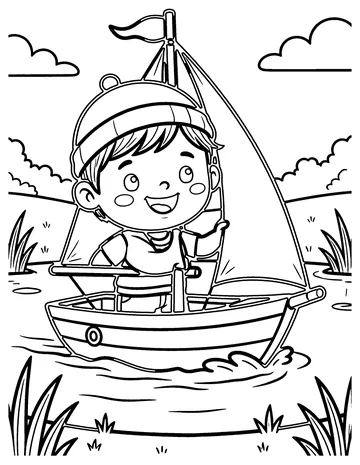 Toy Boat coloring page