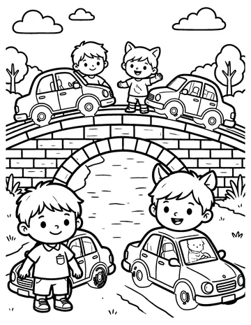 Toy Bridge coloring page