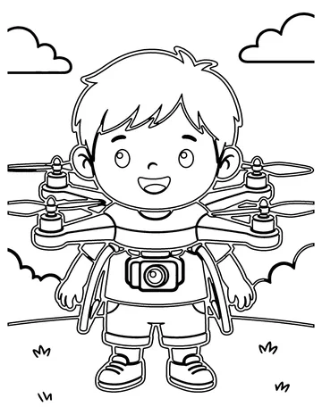 Toy Drone coloring page