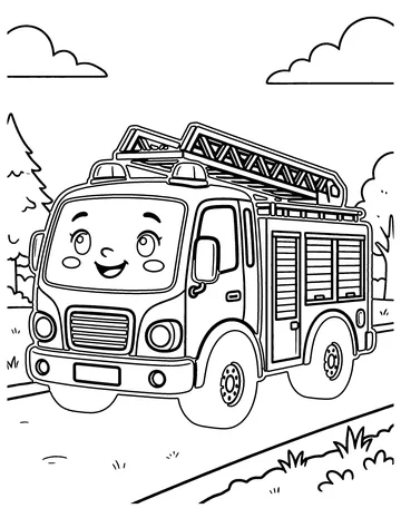 Toy Fire Truck coloring page