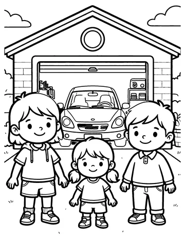 Toy Garage coloring page