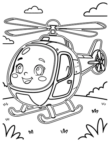 Toy Helicopter coloring page