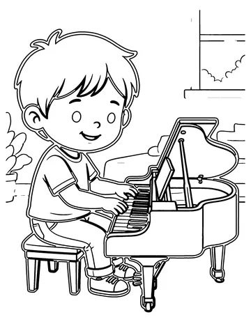 Toy Piano coloring page