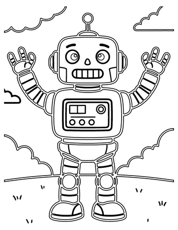 Toy Robot coloring page
