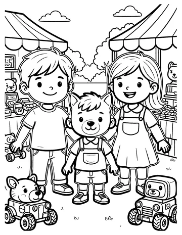 Toy Sale coloring page