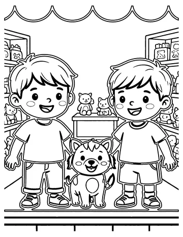 Toy Store Window coloring page