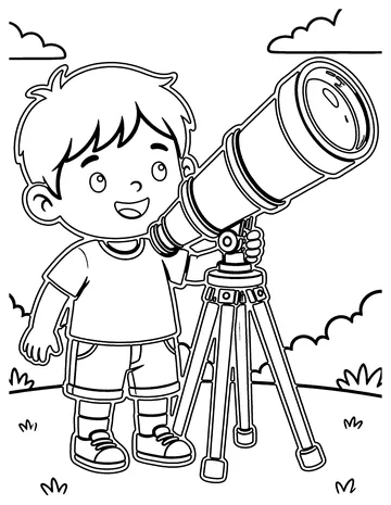 Toy Telescope coloring page