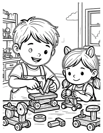 Toy Workshop coloring page