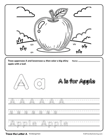 Trace the Letter A coloring page