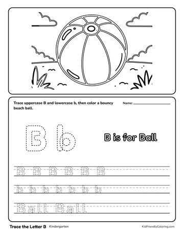 Trace the Letter B coloring page