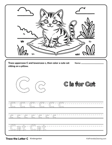 Trace the Letter C coloring page