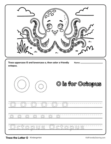 Trace the Letter O coloring page