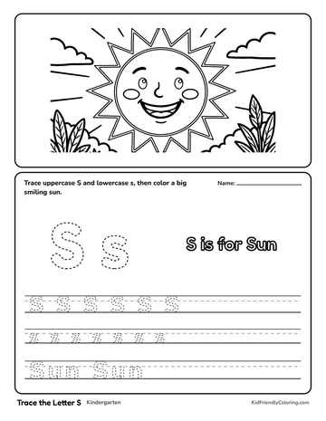 Trace the Letter S coloring page
