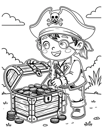 Treasure Chest coloring page