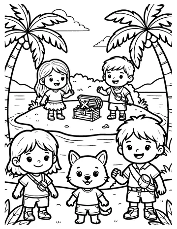 Treasure Island coloring page