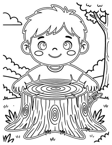 Tree Stump coloring page