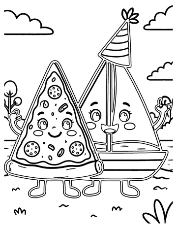 Triangle Fun coloring page