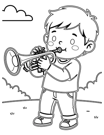 Trumpet coloring page