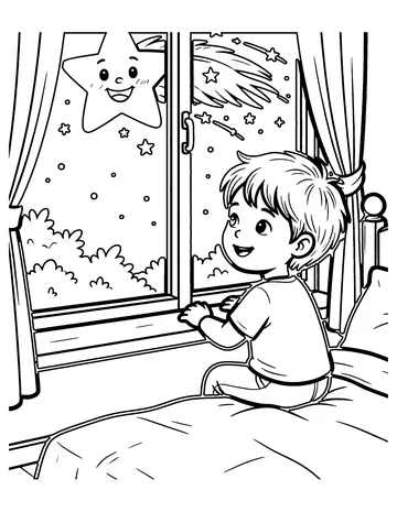 Twinkle, Twinkle, Little Star coloring page