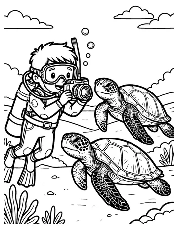 Underwater Camera coloring page