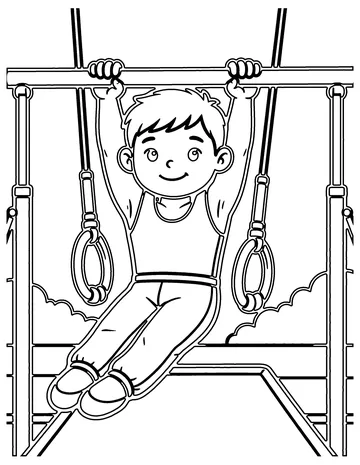 Uneven Bars coloring page