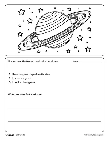 Uranus coloring page