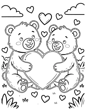 Valentine's Day coloring page