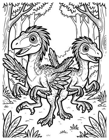 Velociraptor Pack coloring page
