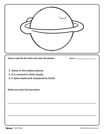 Venus coloring page
